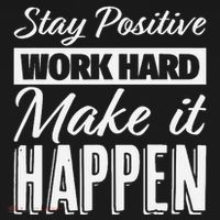 Stay Positive Work Hard Make It Happen Motivational Backpack thumb 2