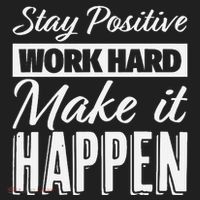 Stay Positive Work Hard Make It Happen Motivational Golf Towel thumb 3