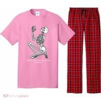 Skeleton Praying X Lord Have Mercy Sinner Gothic Blackwork Pajama Set thumb 0