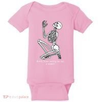 Skeleton Praying X Lord Have Mercy Sinner Gothic Blackwork Baby Bodysuit thumb 0