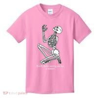 Skeleton Praying X Lord Have Mercy Sinner Gothic Blackwork Kids T-Shirt thumb 0