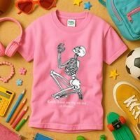 Skeleton Praying X Lord Have Mercy Sinner Gothic Blackwork Kids T-Shirt thumb 3