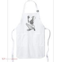 Skeleton Praying X Lord Have Mercy Sinner Gothic Blackwork Apron thumb 0