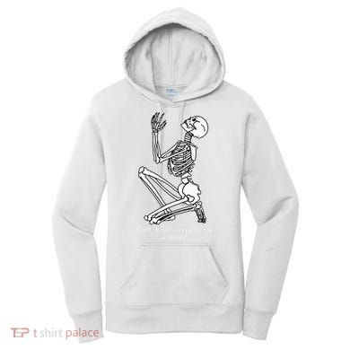 Skeleton Praying X Lord Have Mercy Sinner Gothic Blackwork Women's Hoodie