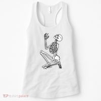 Skeleton Praying X Lord Have Mercy Sinner Gothic Blackwork Women's Tank Top thumb 0
