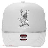 Skeleton Praying X Lord Have Mercy Sinner Gothic Blackwork Hat thumb 0