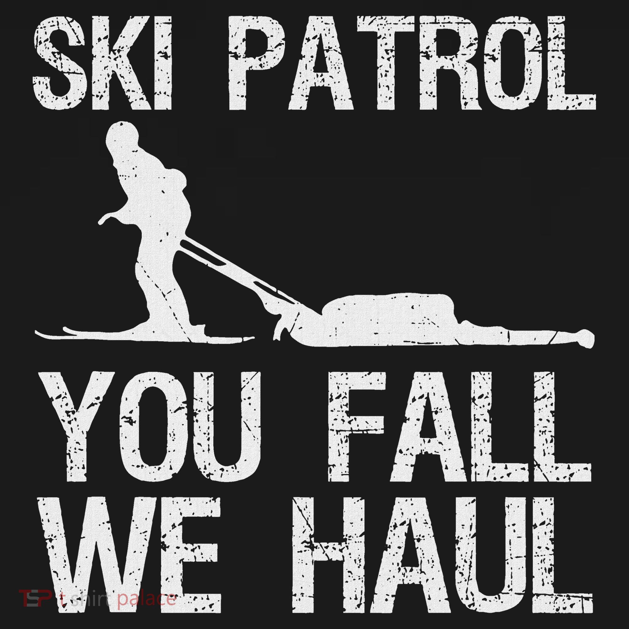 Ski Patrol You Fall We Haul Skiing Winter Mousepad