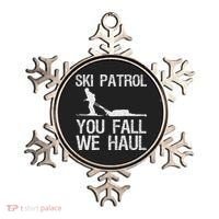 Ski Patrol You Fall We Haul Skiing Winter Ornament thumb 0