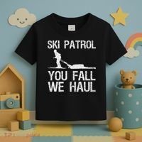 Ski Patrol You Fall We Haul Skiing Winter Toddler T-Shirt thumb 3