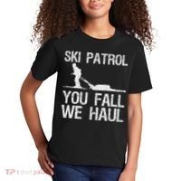 Ski Patrol You Fall We Haul Skiing Winter Kids T-Shirt thumb 2