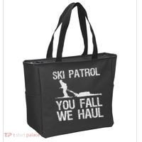 Ski Patrol You Fall We Haul Skiing Winter Tote Bag thumb 2