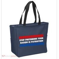 Stop Pretending Your Racism Is Patriotism Tote Bag thumb 2