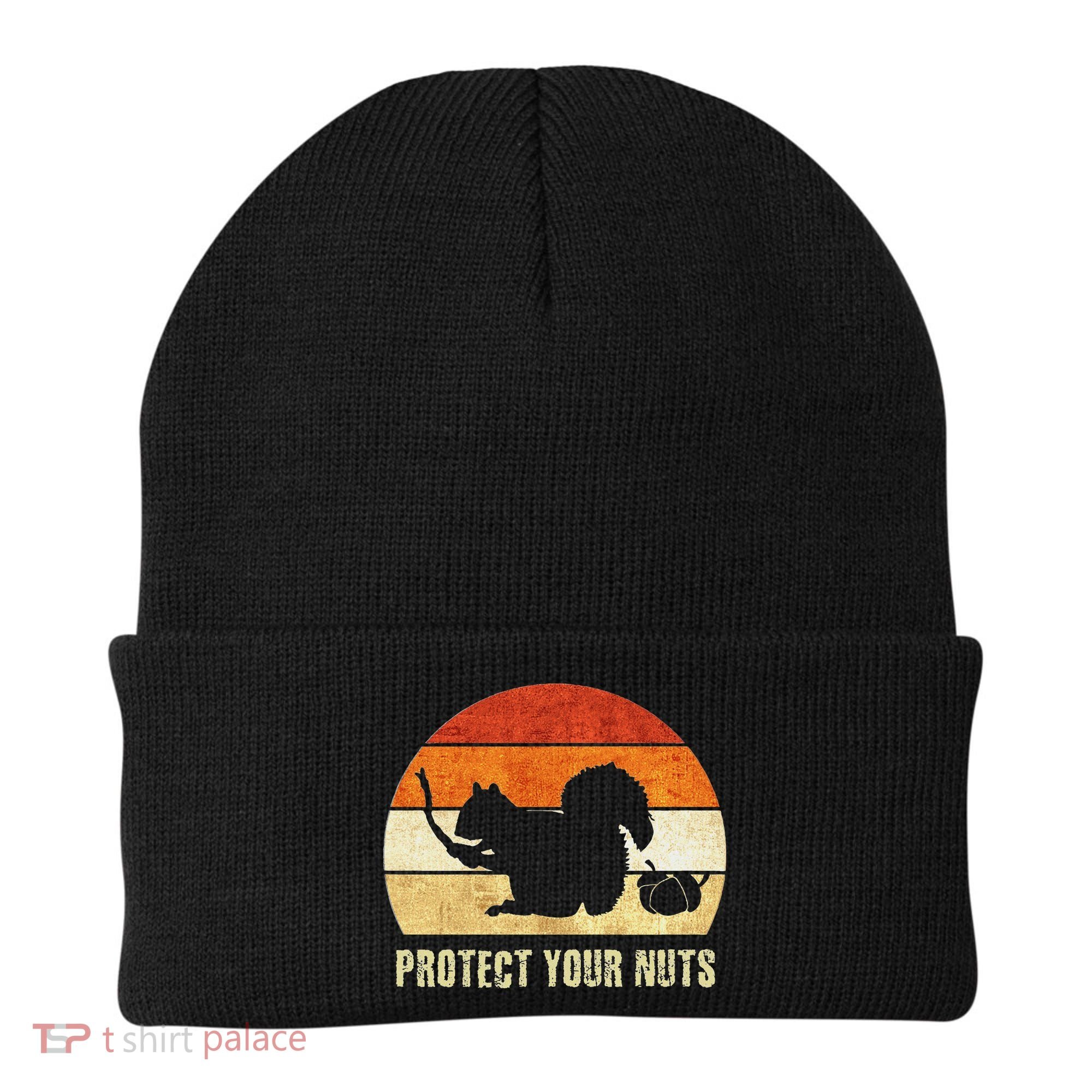 Squirrel Protect Your Nuts Forest Rodent Beanie