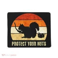 Squirrel Protect Your Nuts Forest Rodent Mousepad thumb 0