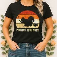 Squirrel Protect Your Nuts Forest Rodent Women's T-Shirt thumb 2