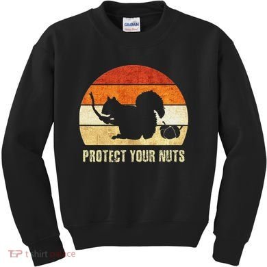 Squirrel Protect Your Nuts Forest Rodent Kids Sweatshirt