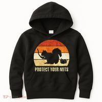 Squirrel Protect Your Nuts Forest Rodent Kids Hoodie thumb 0