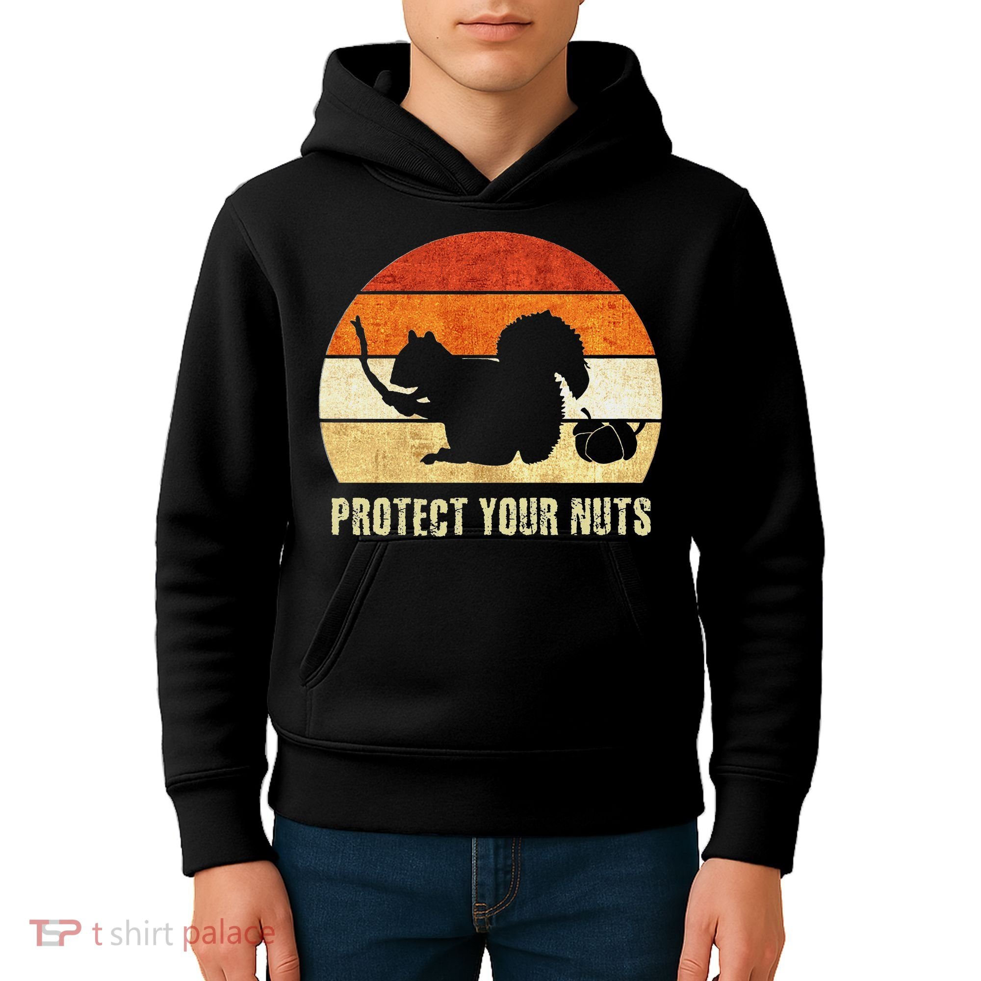 Squirrel Protect Your Nuts Forest Rodent Kids Hoodie