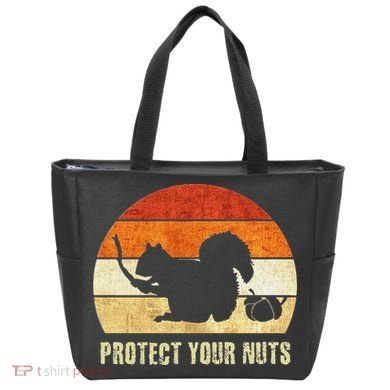 Squirrel Protect Your Nuts Forest Rodent Tote Bag