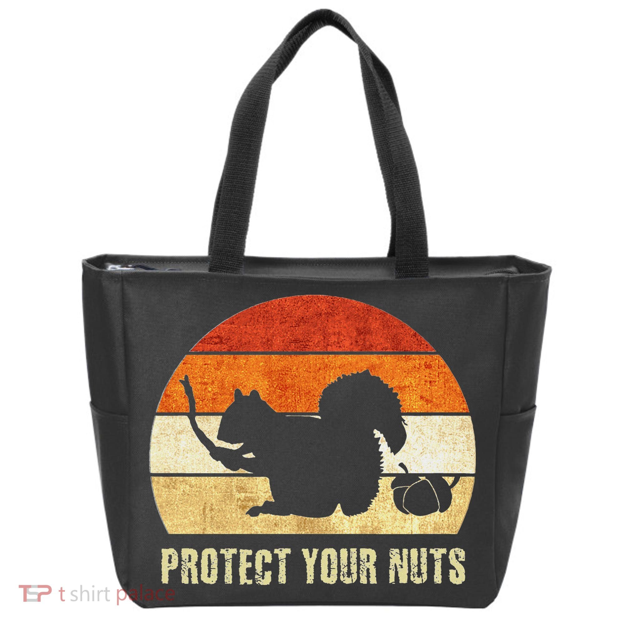 Squirrel Protect Your Nuts Forest Rodent Tote Bag