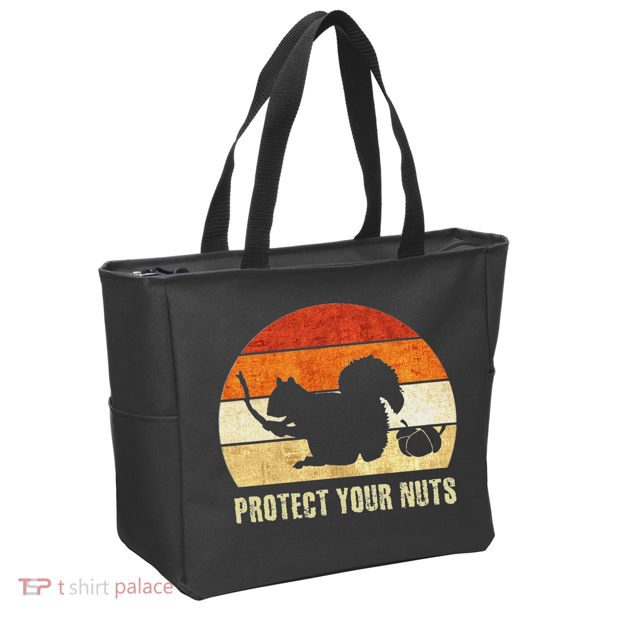 Squirrel Protect Your Nuts Forest Rodent Tote Bag