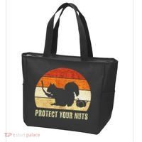 Squirrel Protect Your Nuts Forest Rodent Tote Bag thumb 3