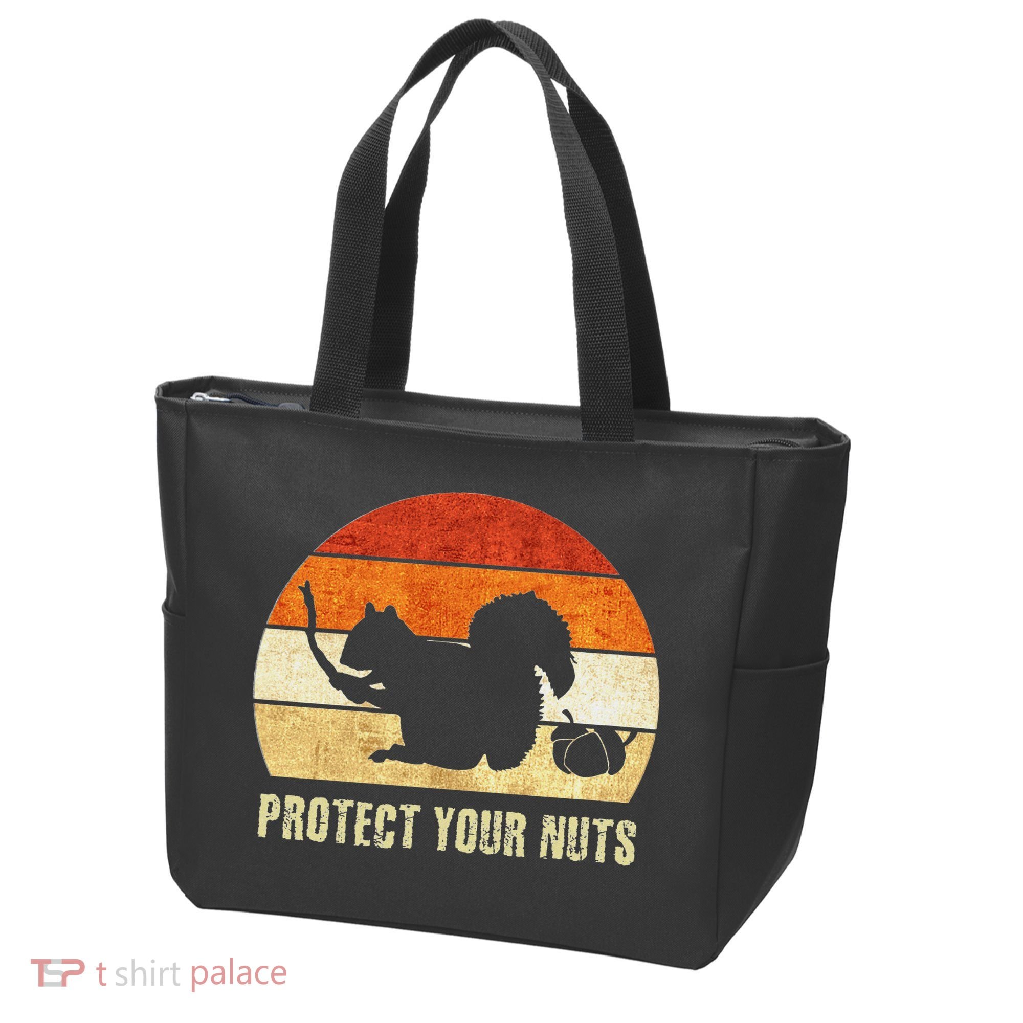 Squirrel Protect Your Nuts Forest Rodent Tote Bag