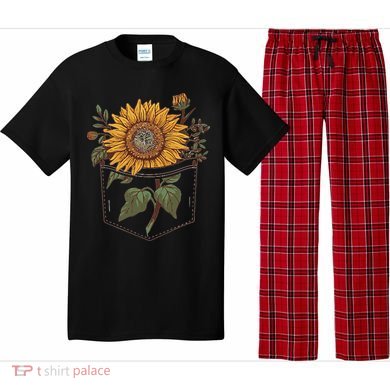 Sunflower Pocket Yellow Flower Plant Florist Sunflower Pajama Set
