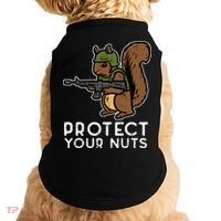 Squirrel Protect Your Nuts Funny Chipmunk Women Boy Doggie Tank thumb 0