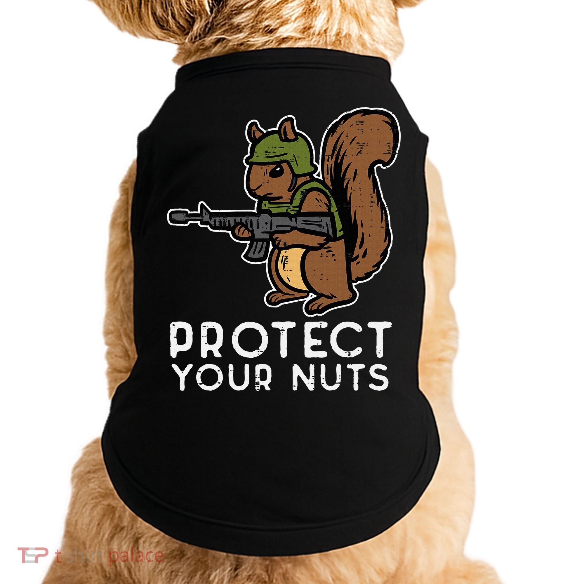 Squirrel Protect Your Nuts Funny Chipmunk Women Boy Doggie Tank