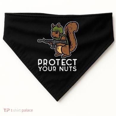 Squirrel Protect Your Nuts Funny Chipmunk Women Boy USA-Made Doggie Bandana