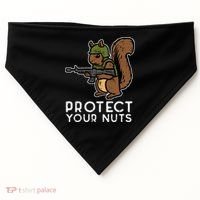 Squirrel Protect Your Nuts Funny Chipmunk Women Boy USA-Made Doggie Bandana thumb 0