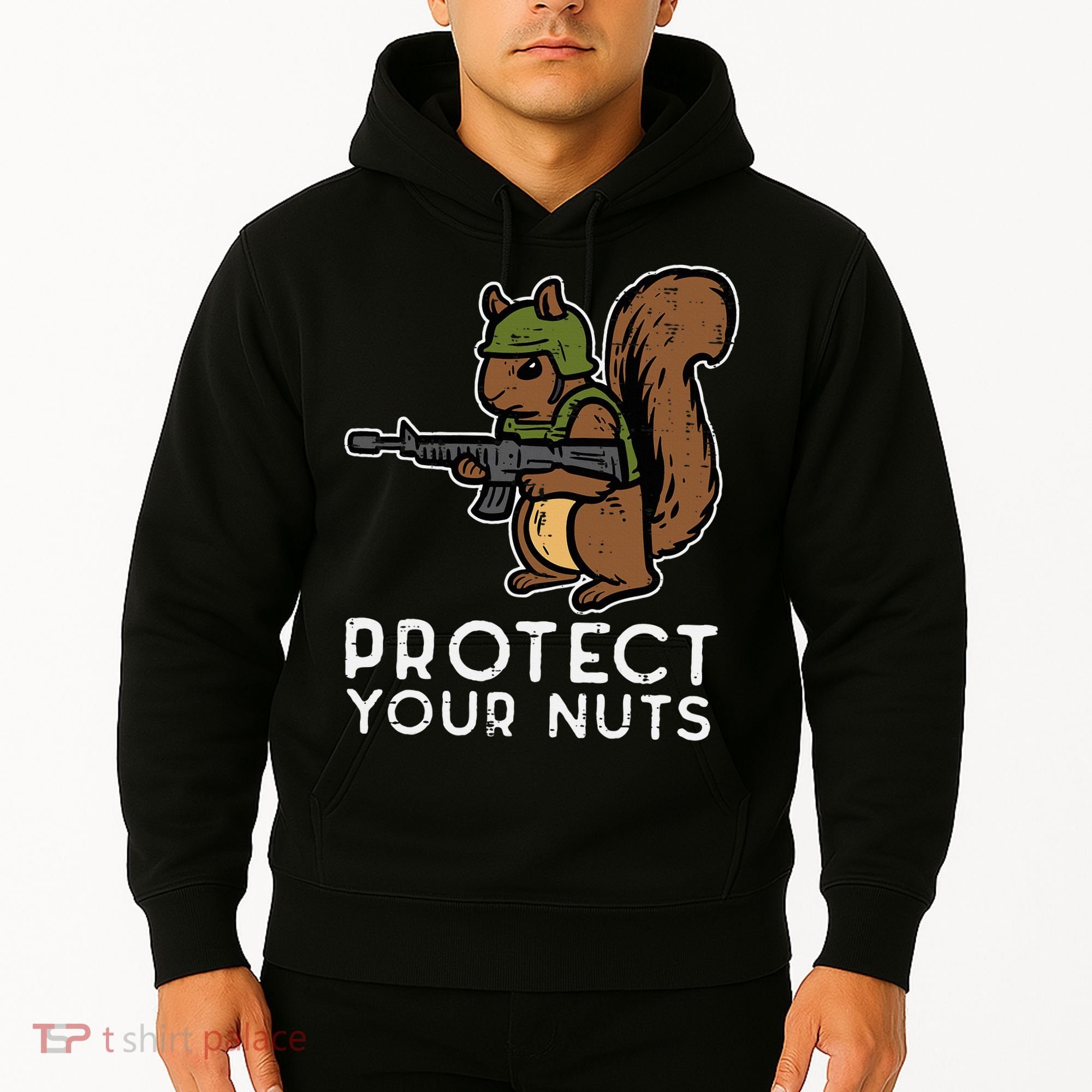 Squirrel Protect Your Nuts Funny Chipmunk Women Boy Hoodie