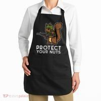 Squirrel Protect Your Nuts Funny Chipmunk Women Boy Apron thumb 2