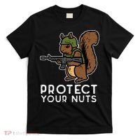 Squirrel Protect Your Nuts Funny Chipmunk Women Boy T-Shirt thumb 0