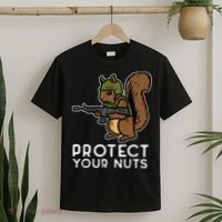 Squirrel Protect Your Nuts Funny Chipmunk Women Boy T-Shirt thumb 2