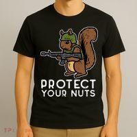 Squirrel Protect Your Nuts Funny Chipmunk Women Boy T-Shirt thumb 3