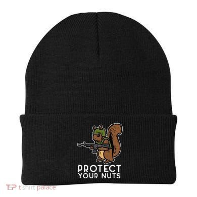 Squirrel Protect Your Nuts Funny Chipmunk Women Boy Beanie