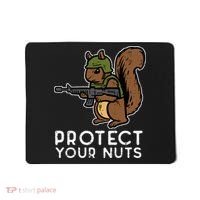 Squirrel Protect Your Nuts Funny Chipmunk Women Boy Mousepad thumb 0