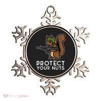 Squirrel Protect Your Nuts Funny Chipmunk Women Boy Ornament thumb 0