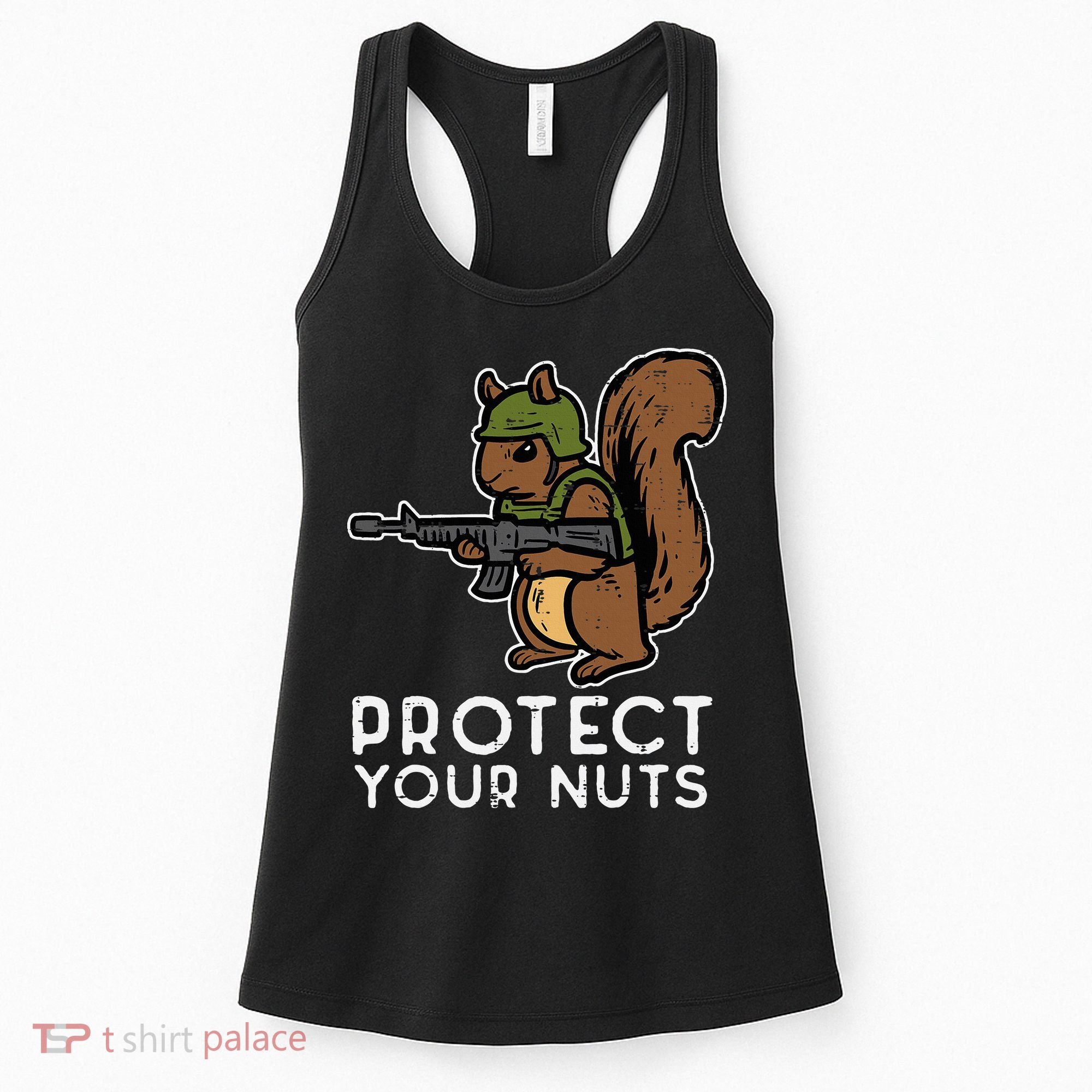 Squirrel Protect Your Nuts Funny Chipmunk Women Boy Women's Tank Top