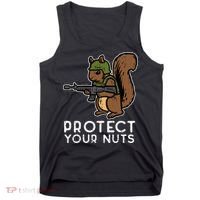 Squirrel Protect Your Nuts Funny Chipmunk Women Boy Tank Top thumb 0