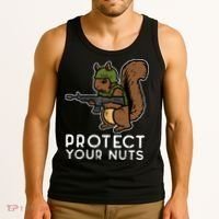 Squirrel Protect Your Nuts Funny Chipmunk Women Boy Tank Top thumb 3
