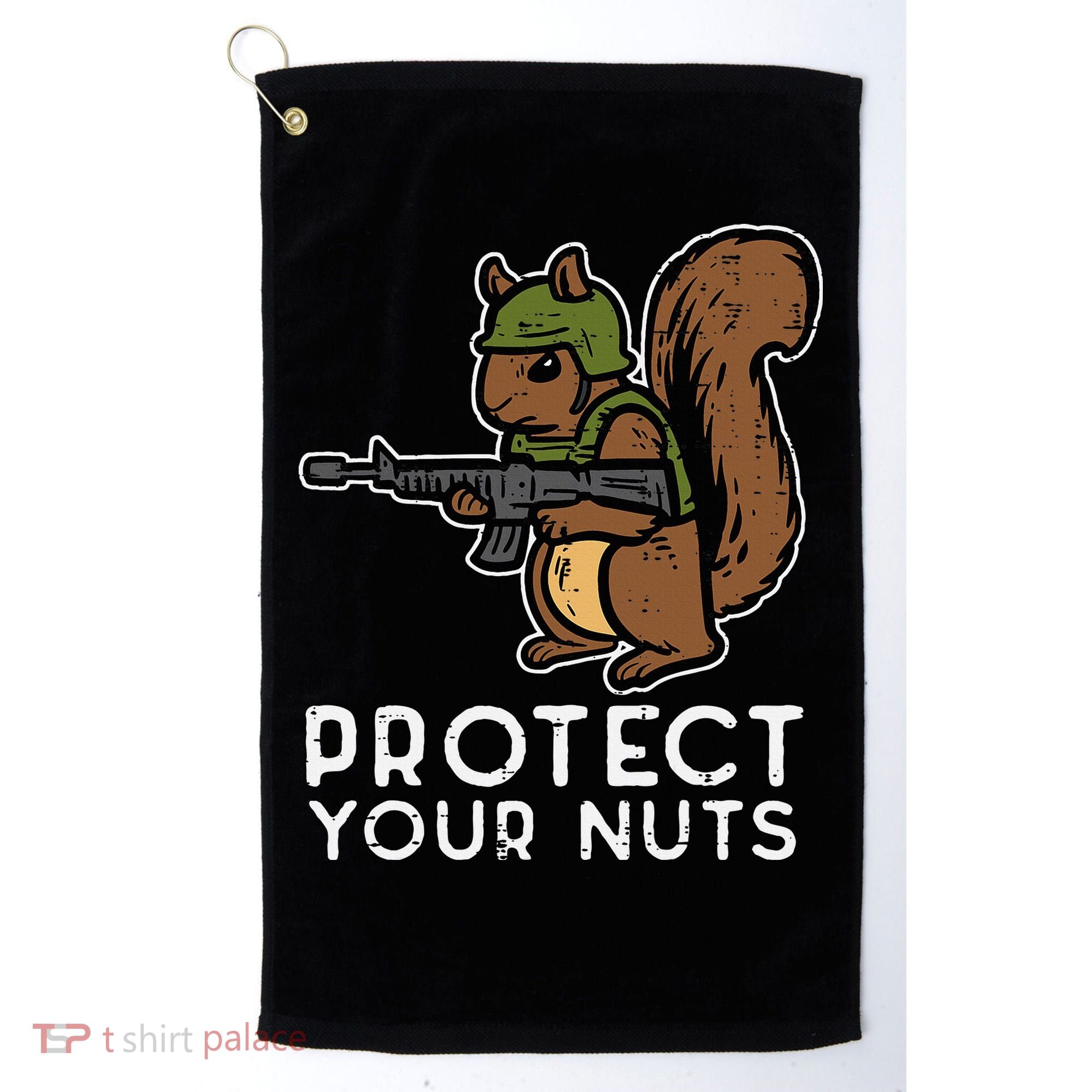 Squirrel Protect Your Nuts Funny Chipmunk Women Boy Golf Towel