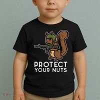 Squirrel Protect Your Nuts Funny Chipmunk Women Boy Toddler T-Shirt thumb 2