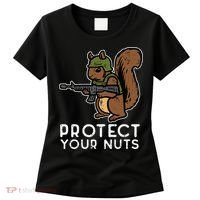 Squirrel Protect Your Nuts Funny Chipmunk Women Boy Women's T-Shirt thumb 0