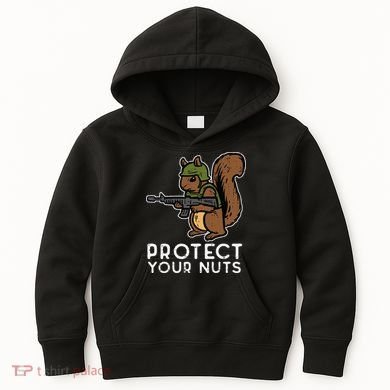 Squirrel Protect Your Nuts Funny Chipmunk Women Boy Kids Hoodie