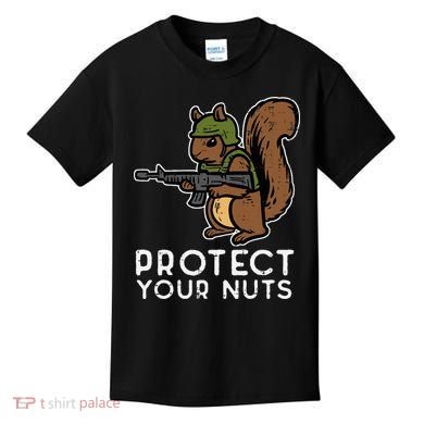 Squirrel Protect Your Nuts Funny Chipmunk Women Boy Kids T-Shirt