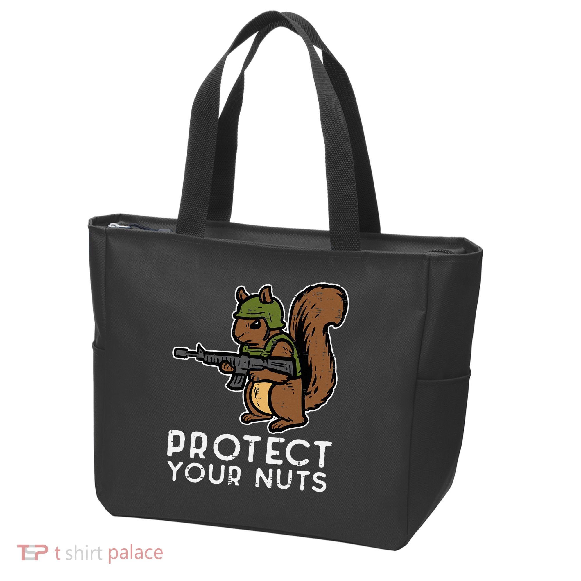 Squirrel Protect Your Nuts Funny Chipmunk Women Boy Tote Bag