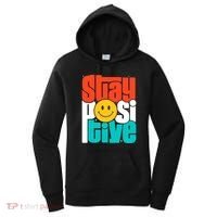 Stay Positive Yellow Smily Face Inspirational Quote Women's Hoodie thumb 0